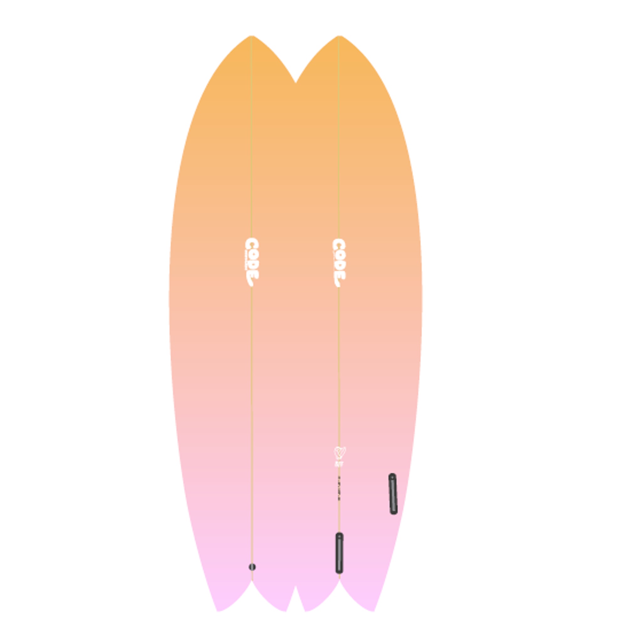 Surfboard CODE Epoxy 6.6 Best Fish Forever Sunrise