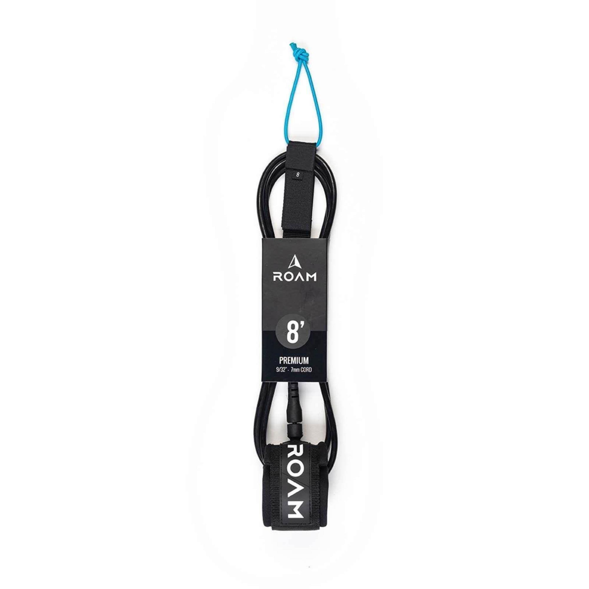 ROAM Surfboard Leash Premium 8.0 244cm 7mm Black 