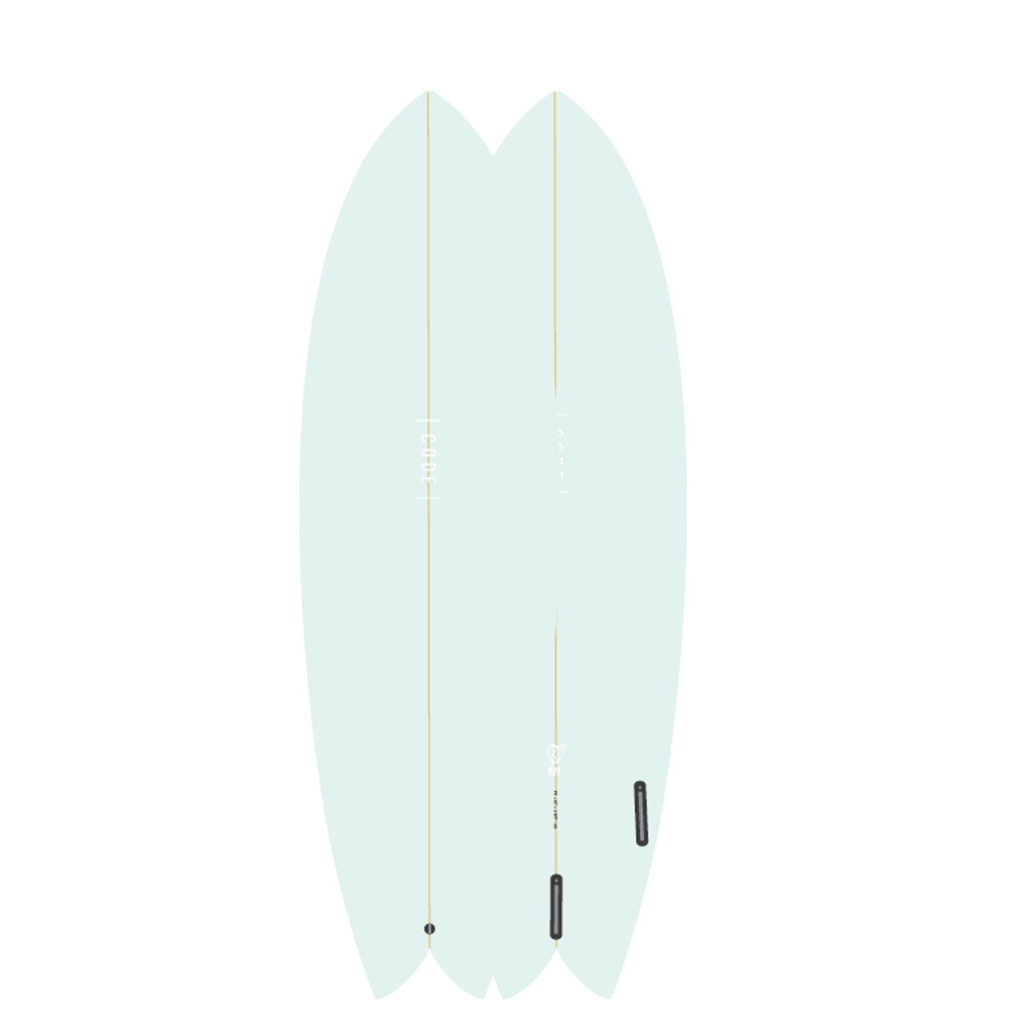 Surfboard CODE Polyester 6.6 Best Fish Forever Grü