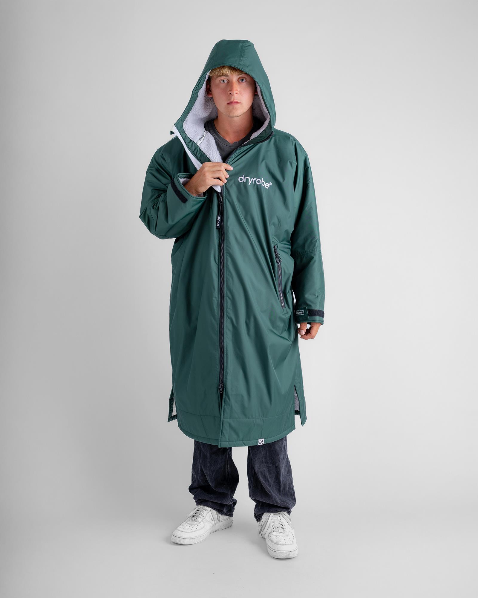 DRYROBE Advance Long Sleeve Dunkel Grün Nimbus S Wasserdichter unisex Outdoor-Umkleidemantel