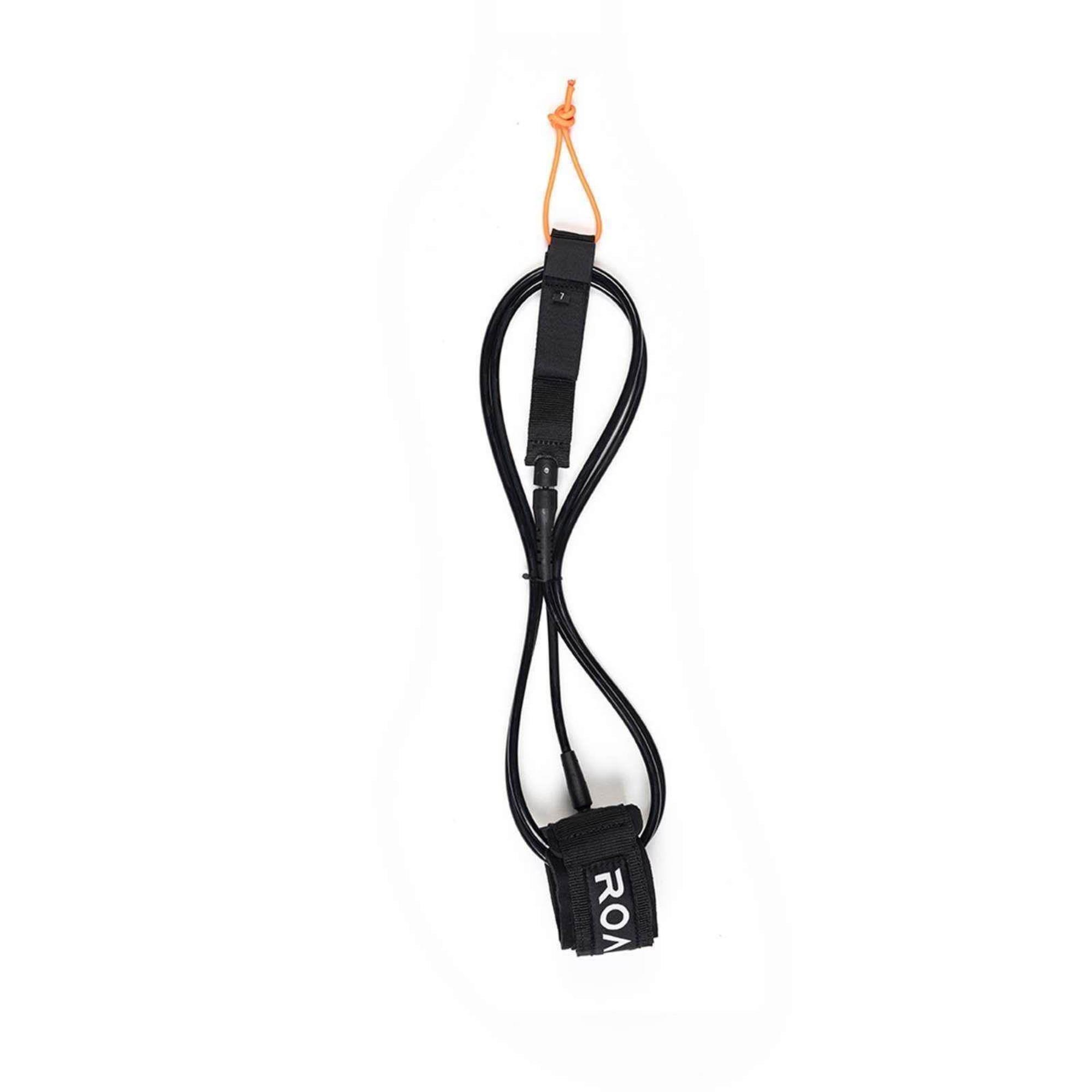 ROAM Surfboard Leash Extra Strong 7.0 7mm Black 