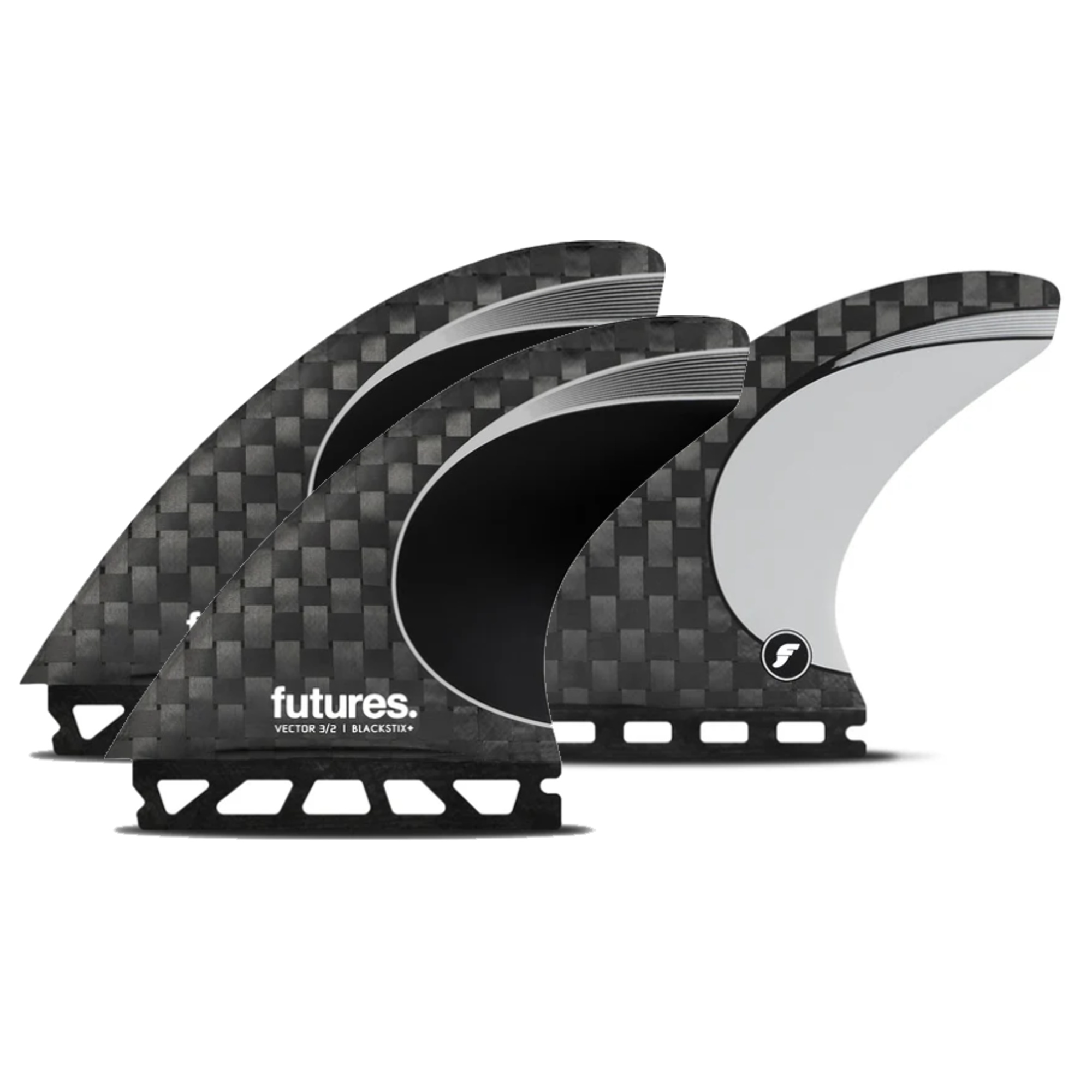 FUTURES Thruster Fin Set 3/2 Blackstix+ Large