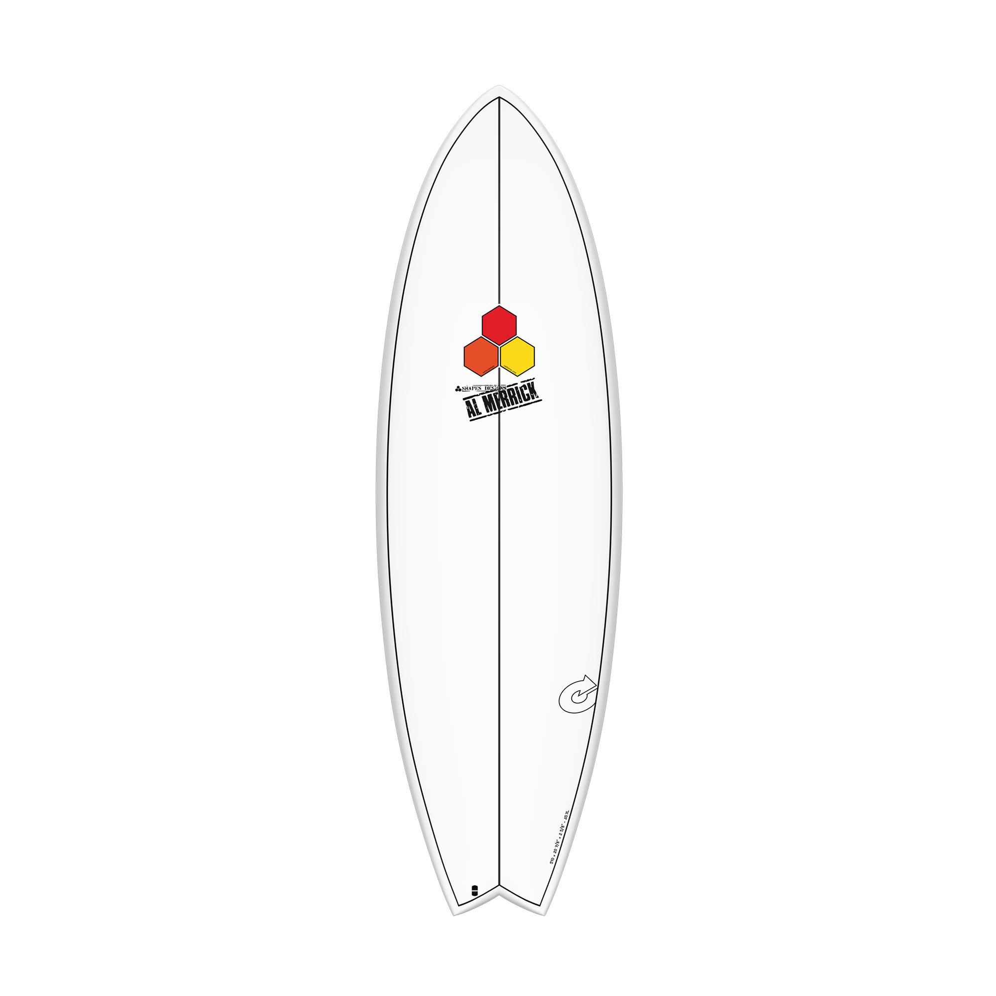 Surfboard CHANNEL ISLANDS X-lite PodMod 5.10 Weiss Verkauf nur an autorisierte Channel Islands Dealer