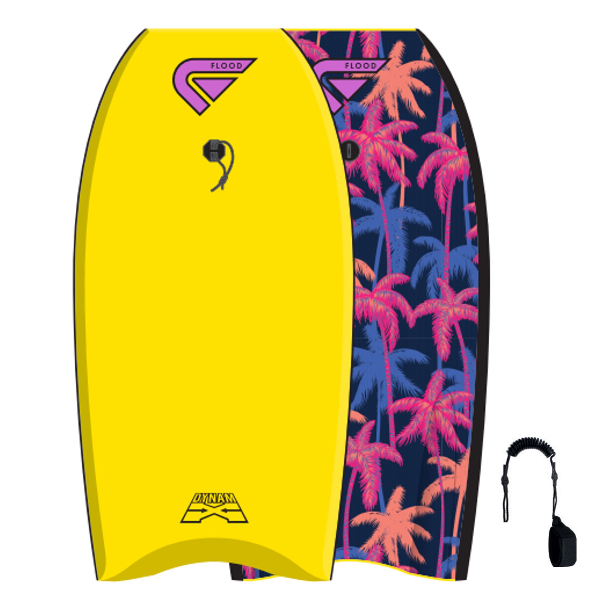 FLOOD Bodyboard Dynamx Stringer 41 Yellow Palm II 
