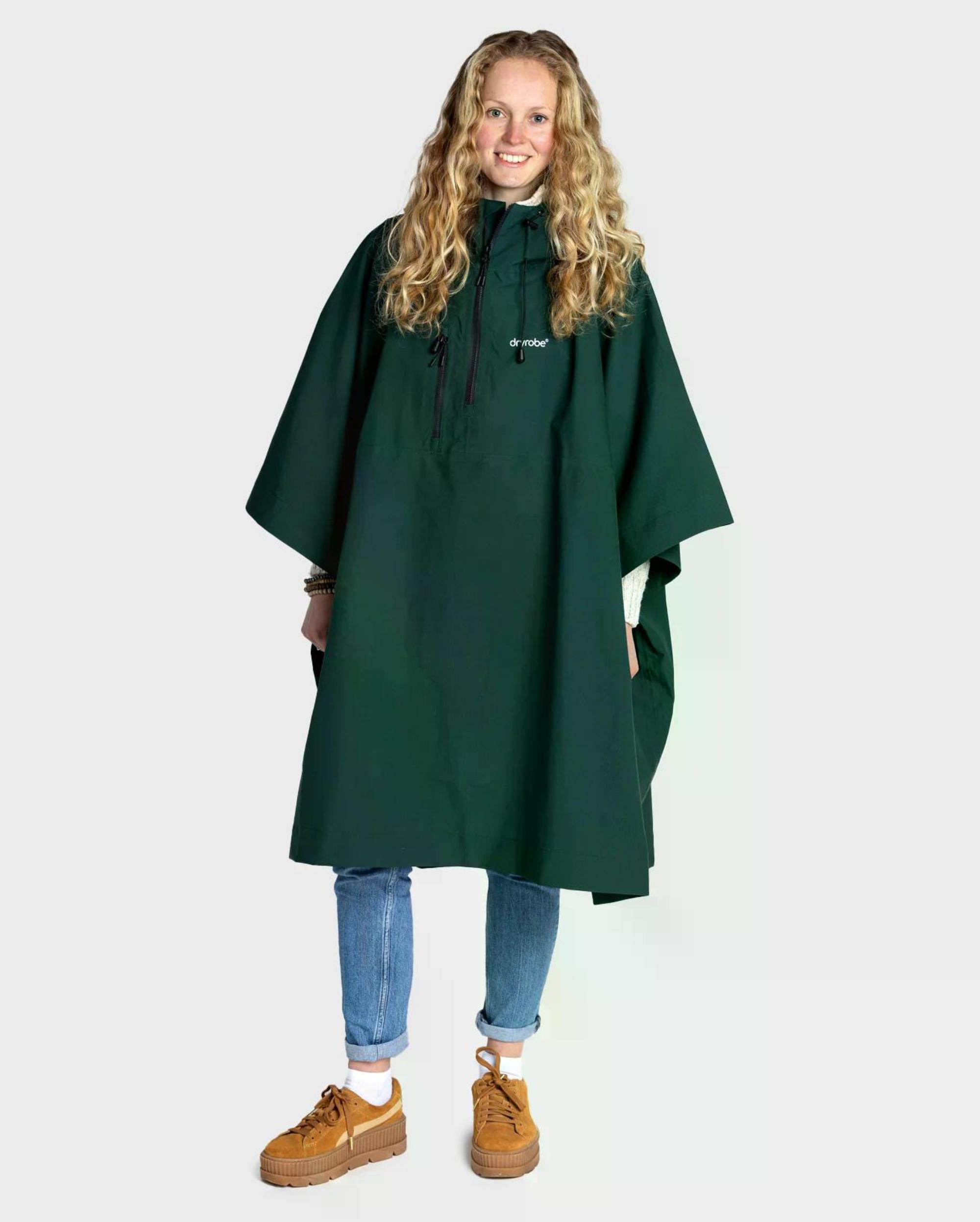 DRYROBE Regen-Poncho wasserdicht Grün unisize unisex Outdoor Regenjacke