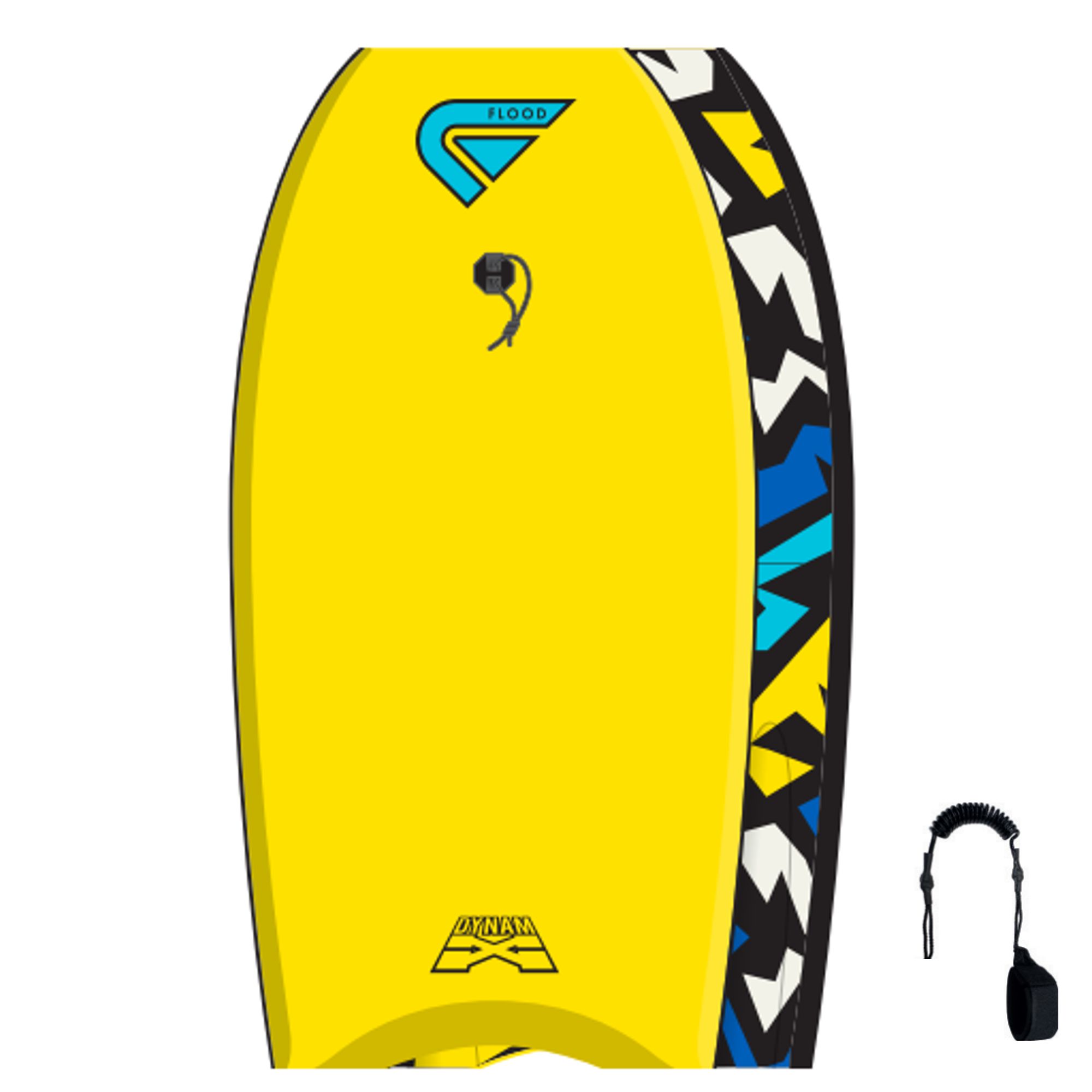 FLOOD Bodyboard Dynamx Stringer 41 Yellow Tribe II 