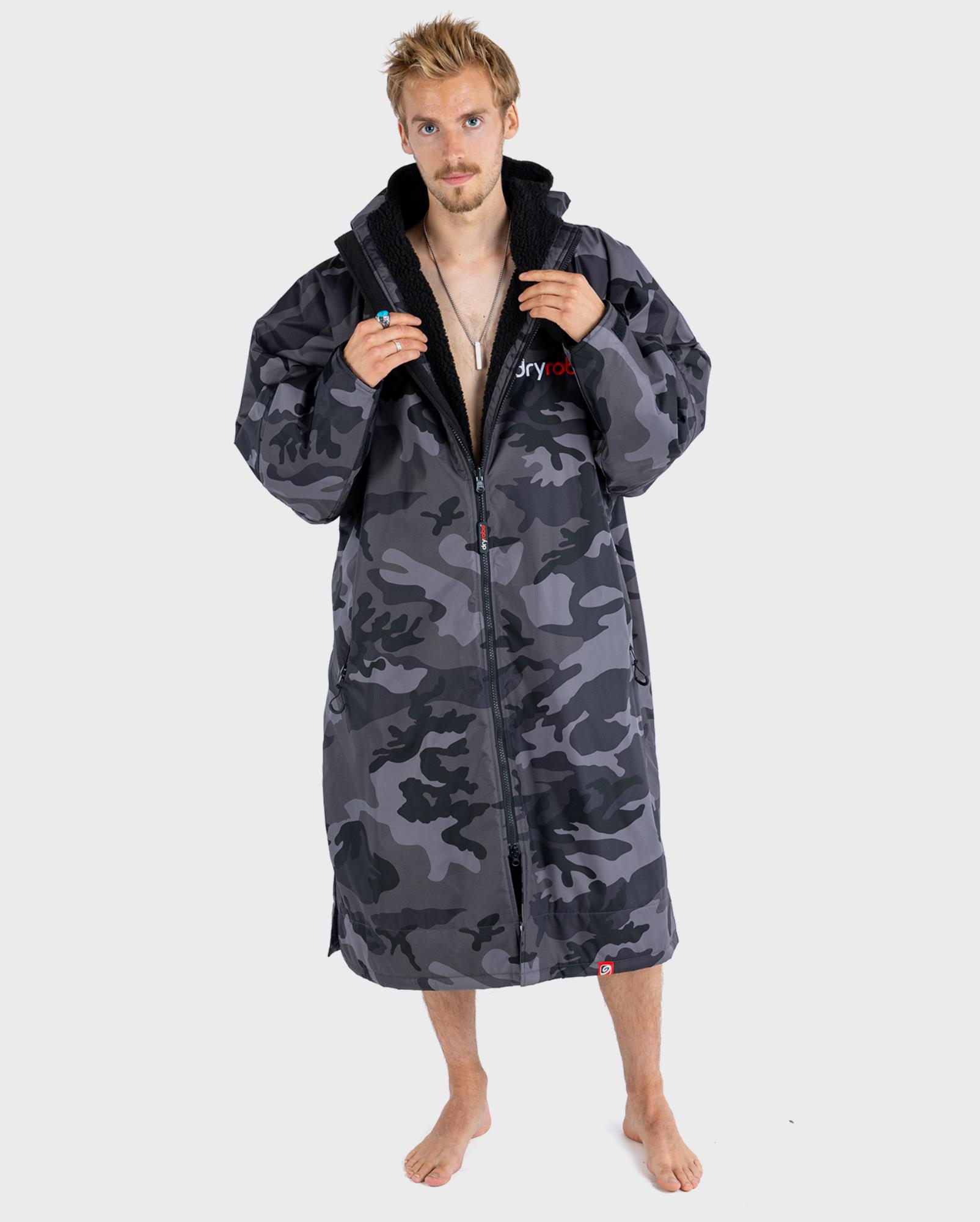 DRYROBE Advance Long Sleeve L Black Camo Black Waterproof Outdoor Changing Robe