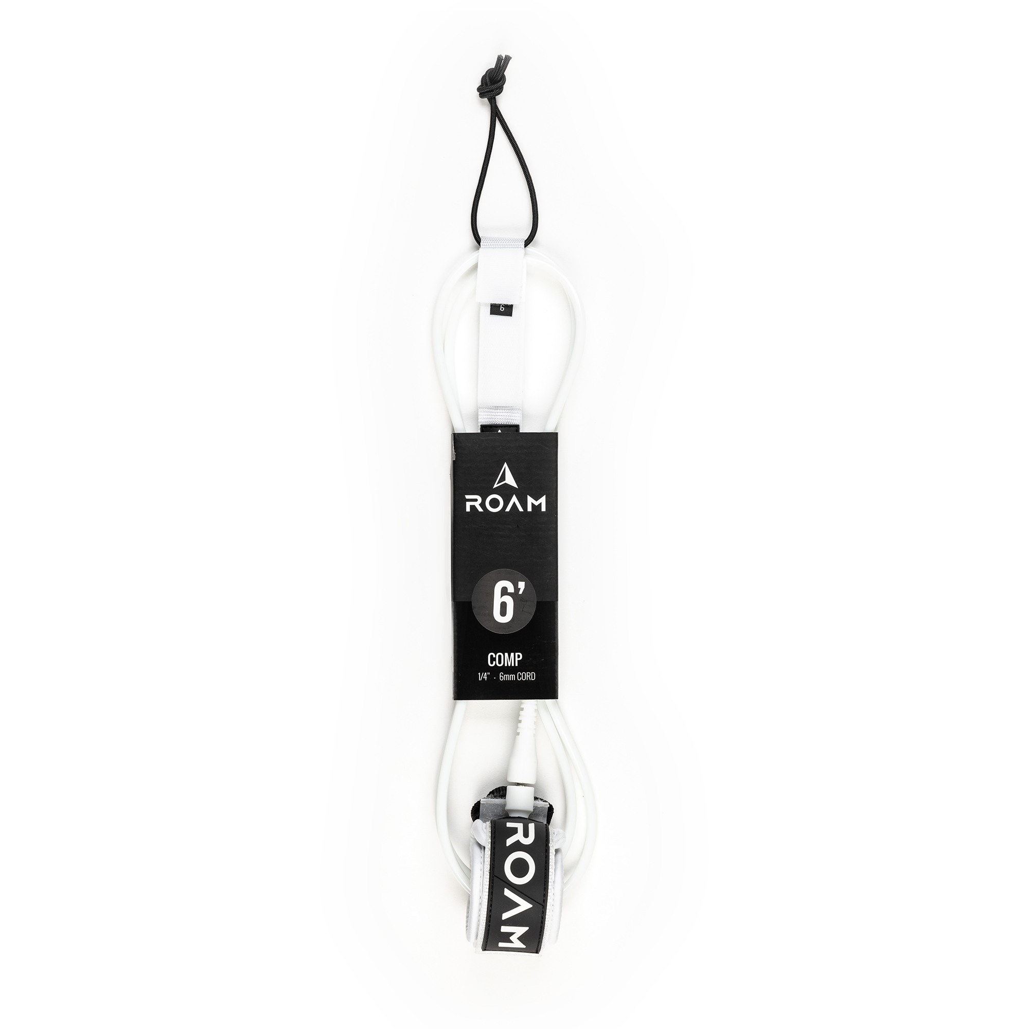 ROAM Surfboard Leash Comp 6.0 183cm 6mm Weiss