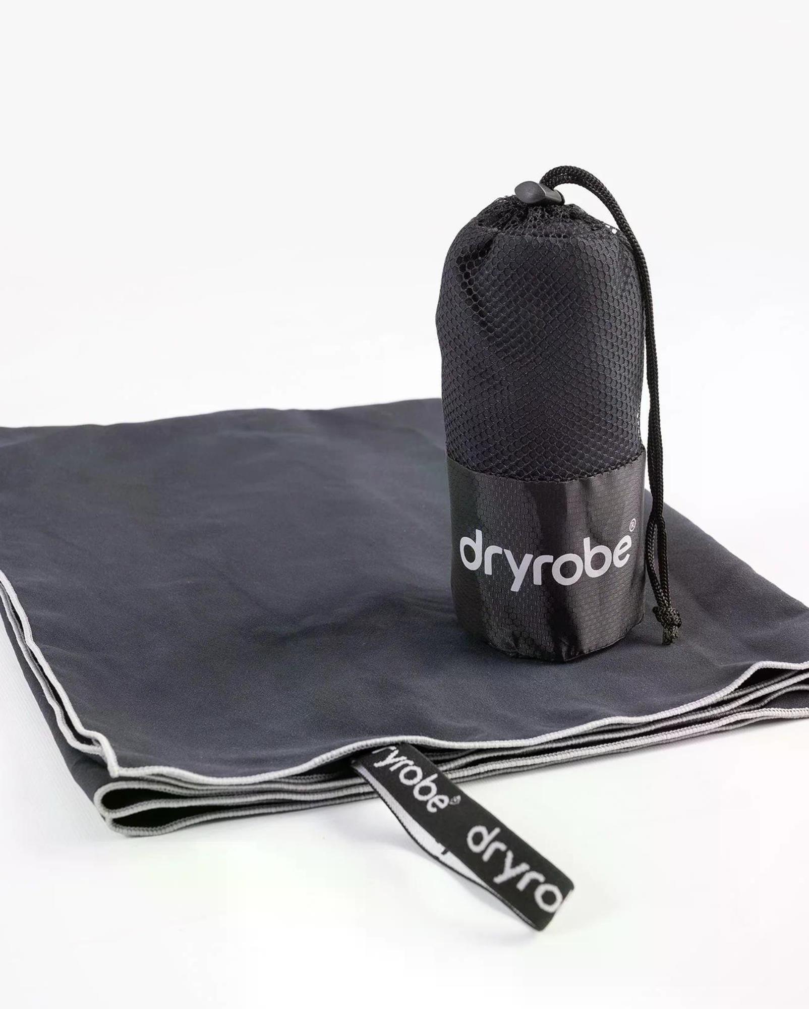 DRYROBE microfibre towel black 80x130cm