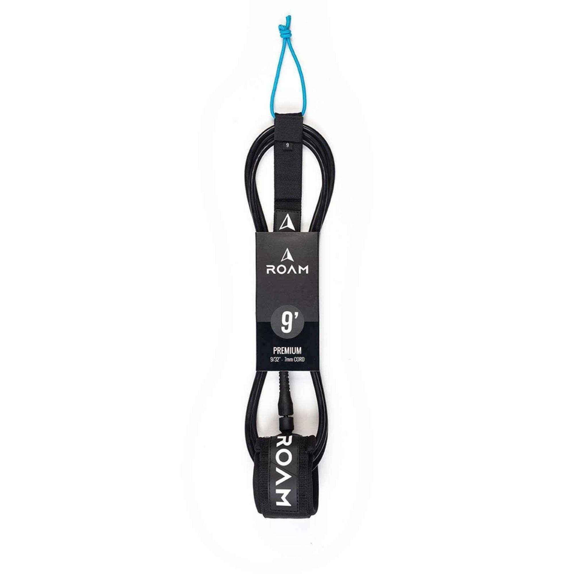 ROAM Surfboard Leash Premium 9.0 274cm 7mm Black 