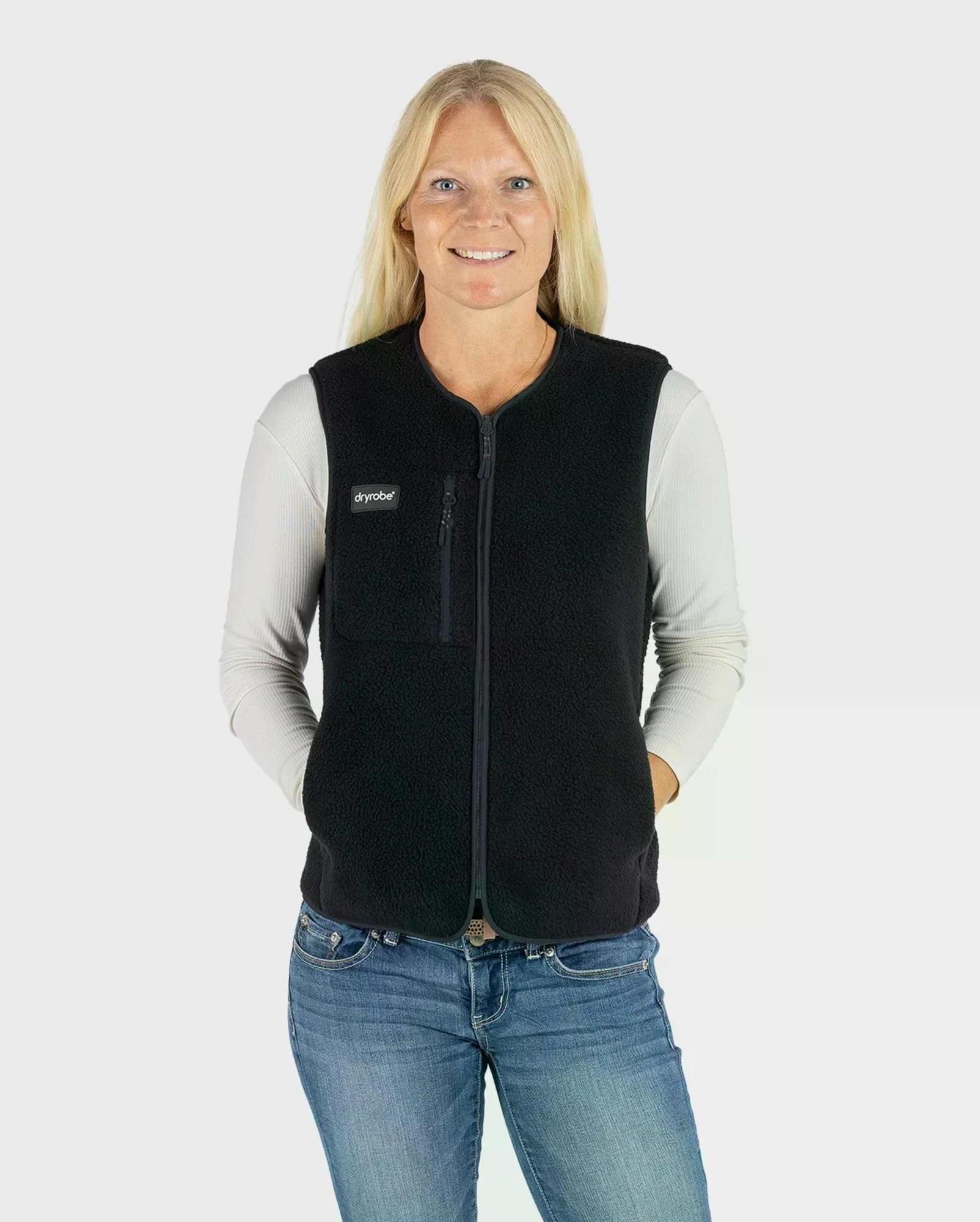 DRYROBE Thermal Unisex Fleece Gilet Black XS unisex