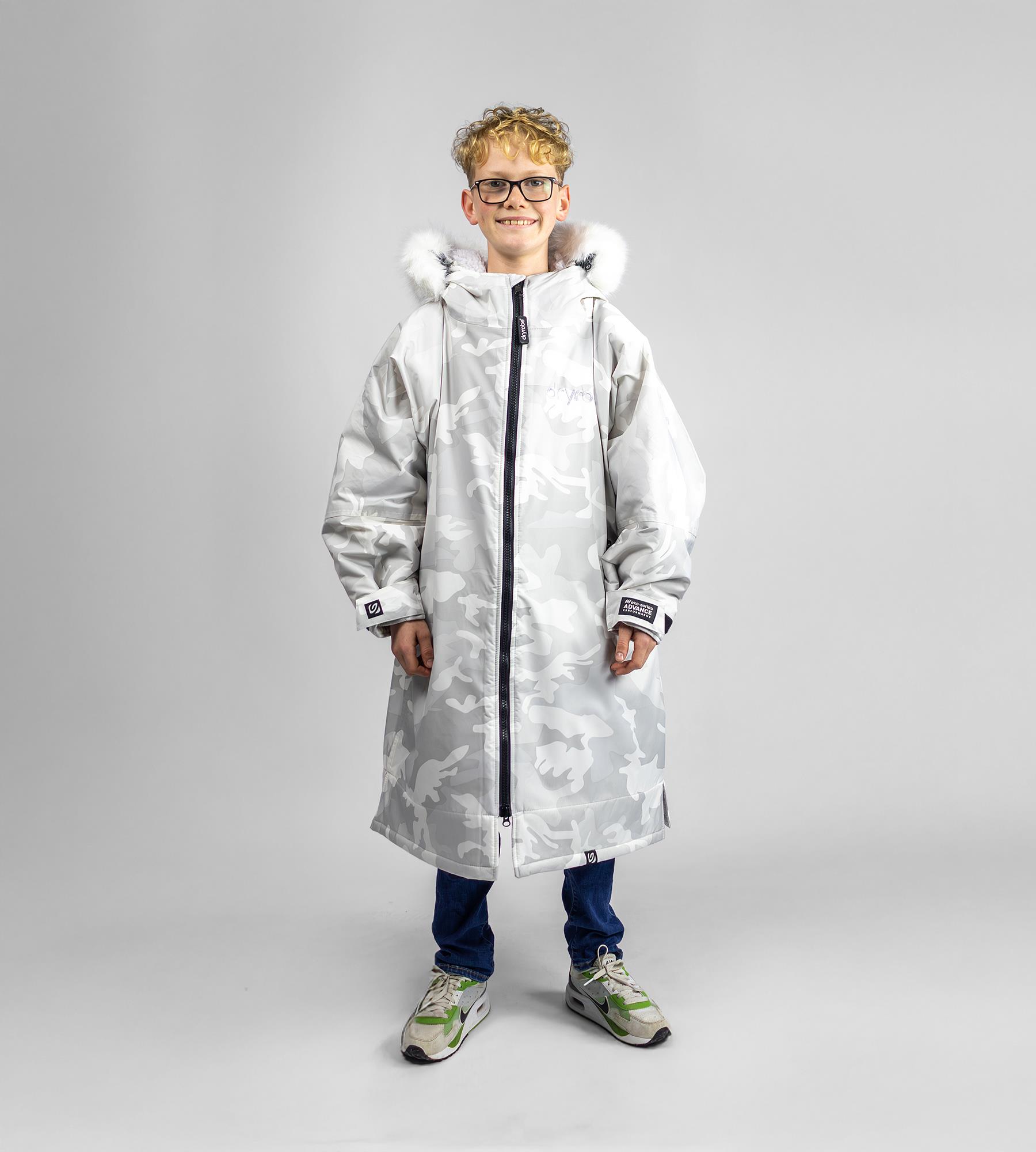 DRYROBE Advance Long Sleeve KIDS 5-9 Alpine WtCamo White Camo