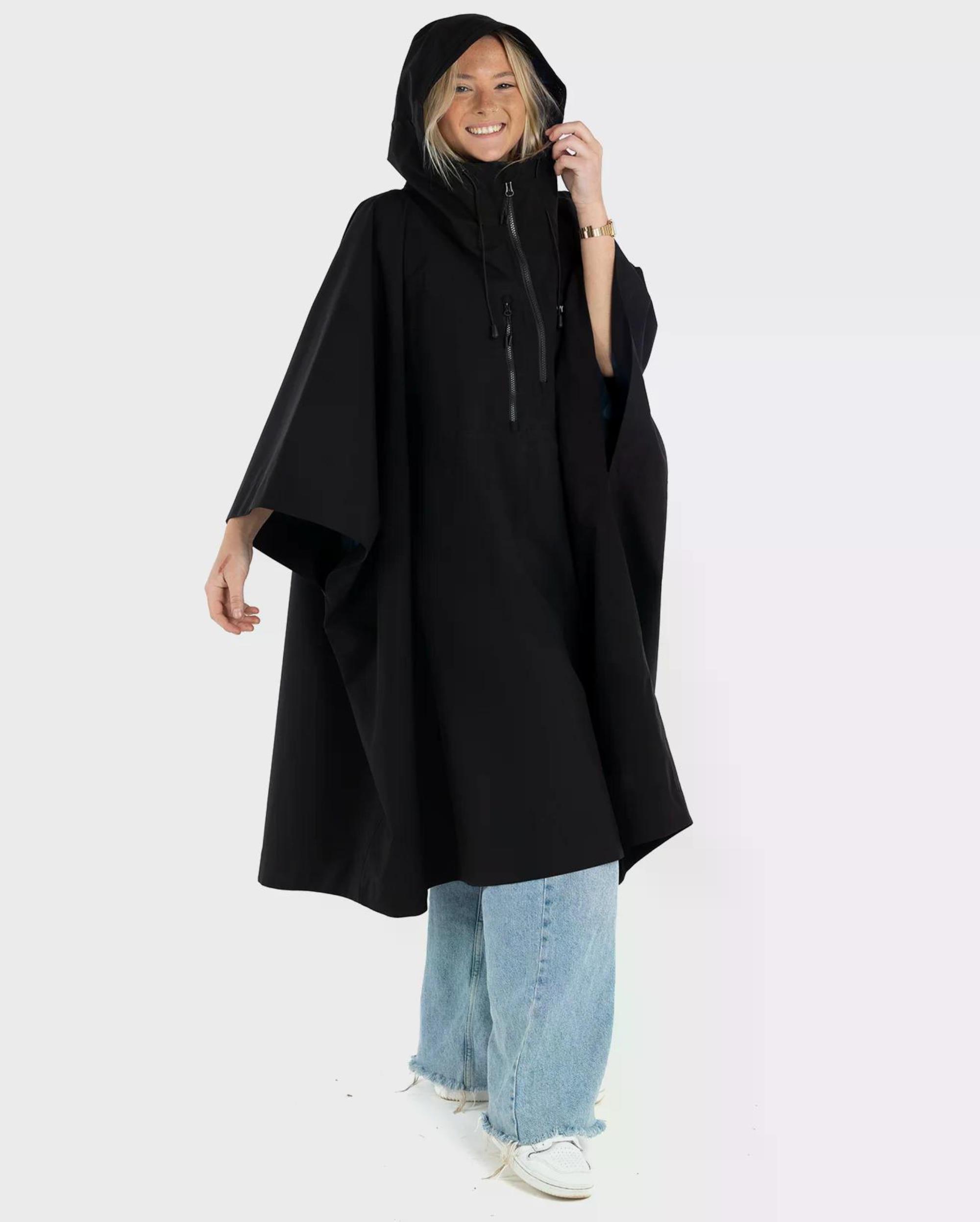 DRYROBE Regen-Poncho wasserdicht Schwarz unisize unisex Outdoor Regenjacke