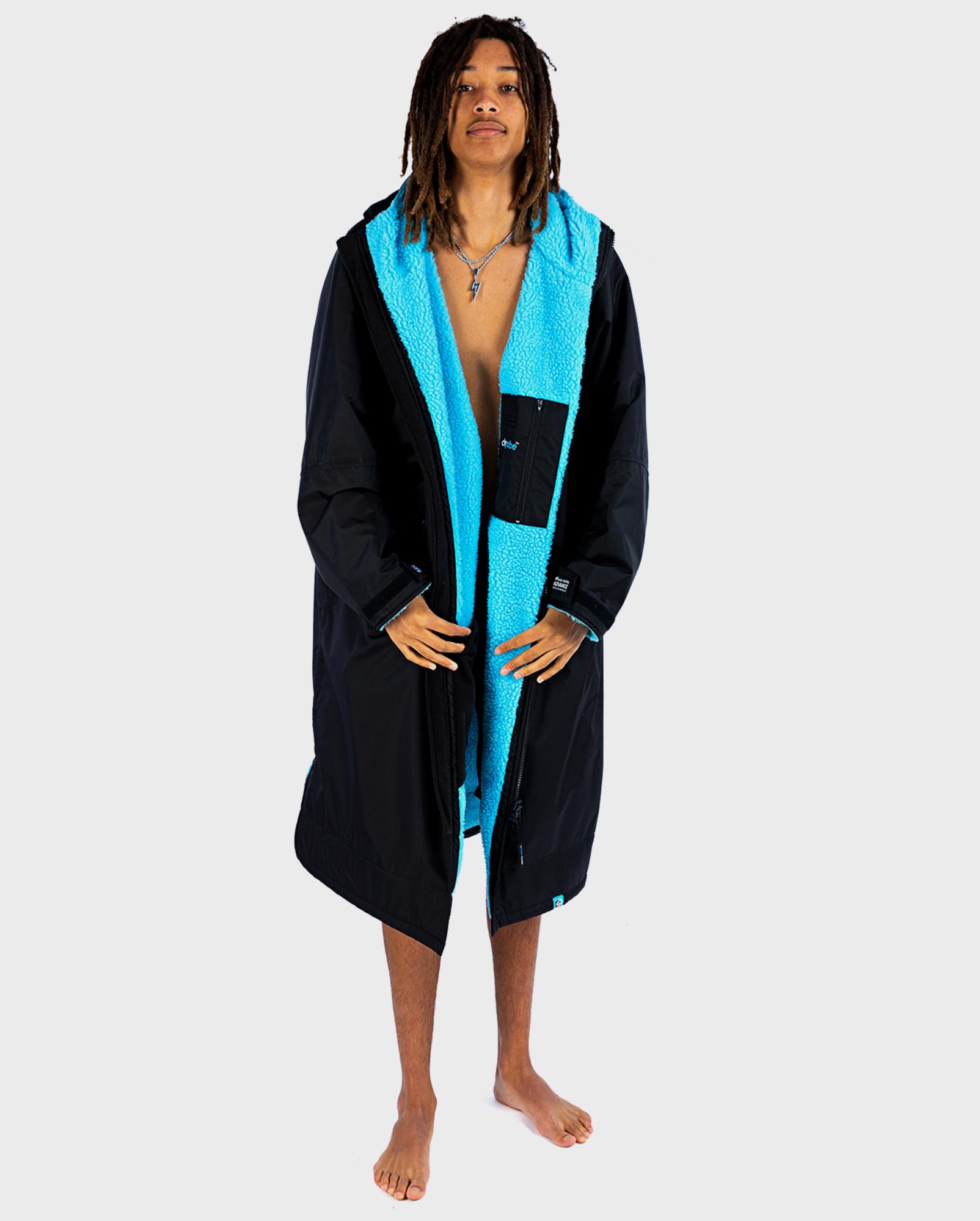 DRYROBE Advance Long Sleeve M Black Blue Waterproof Outdoor Changing Robe