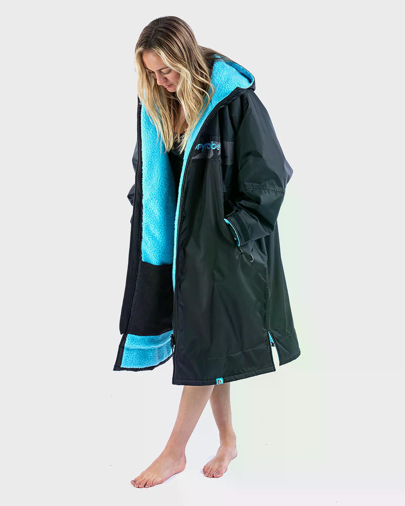 DRYROBE Advance Long Sleeve L Black Blue Camo REMIX Waterproof Outdoor Changing Robe