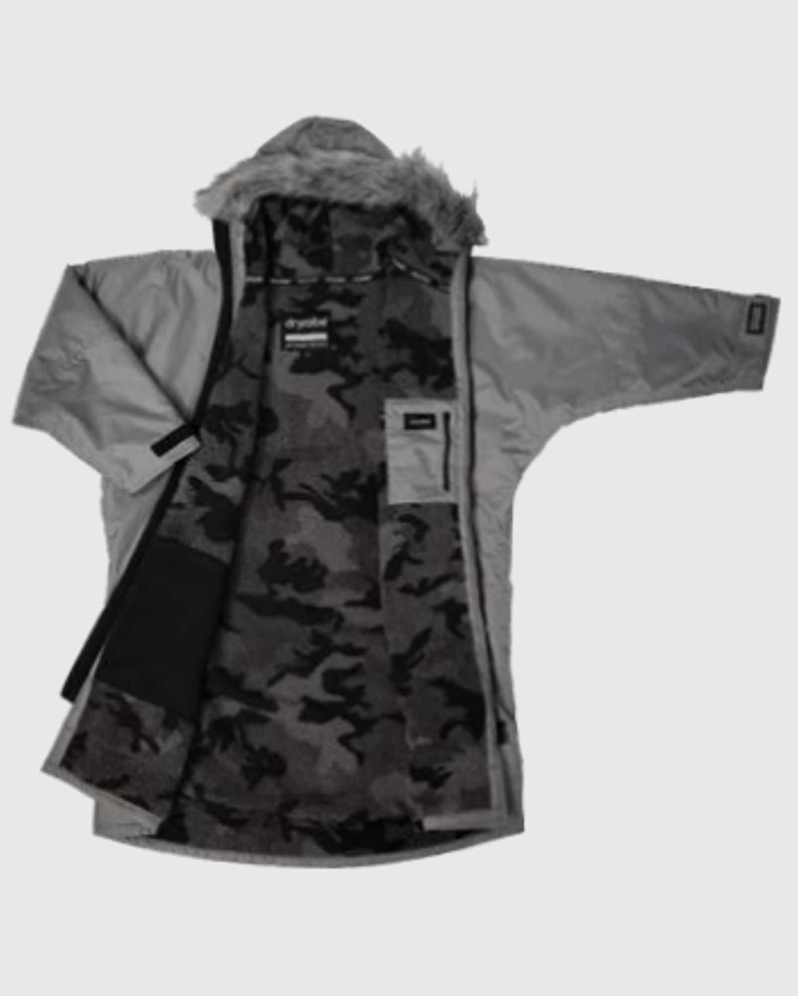 DRYROBE Advance Long Sleeve Alpine Grey Bk Camo M Waterproof Outdoor Changing Robe