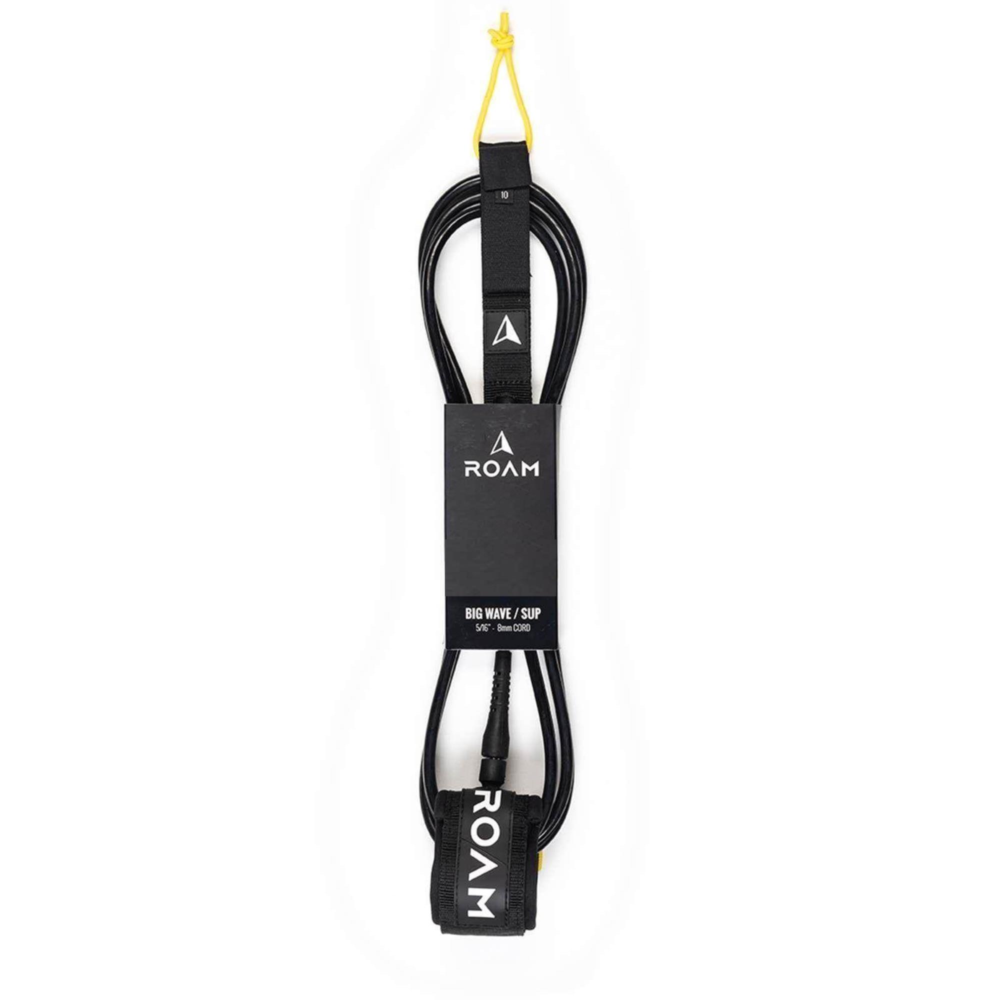 ROAM Surfboard Leash Big Wave SUP 6.0 8mm Black 