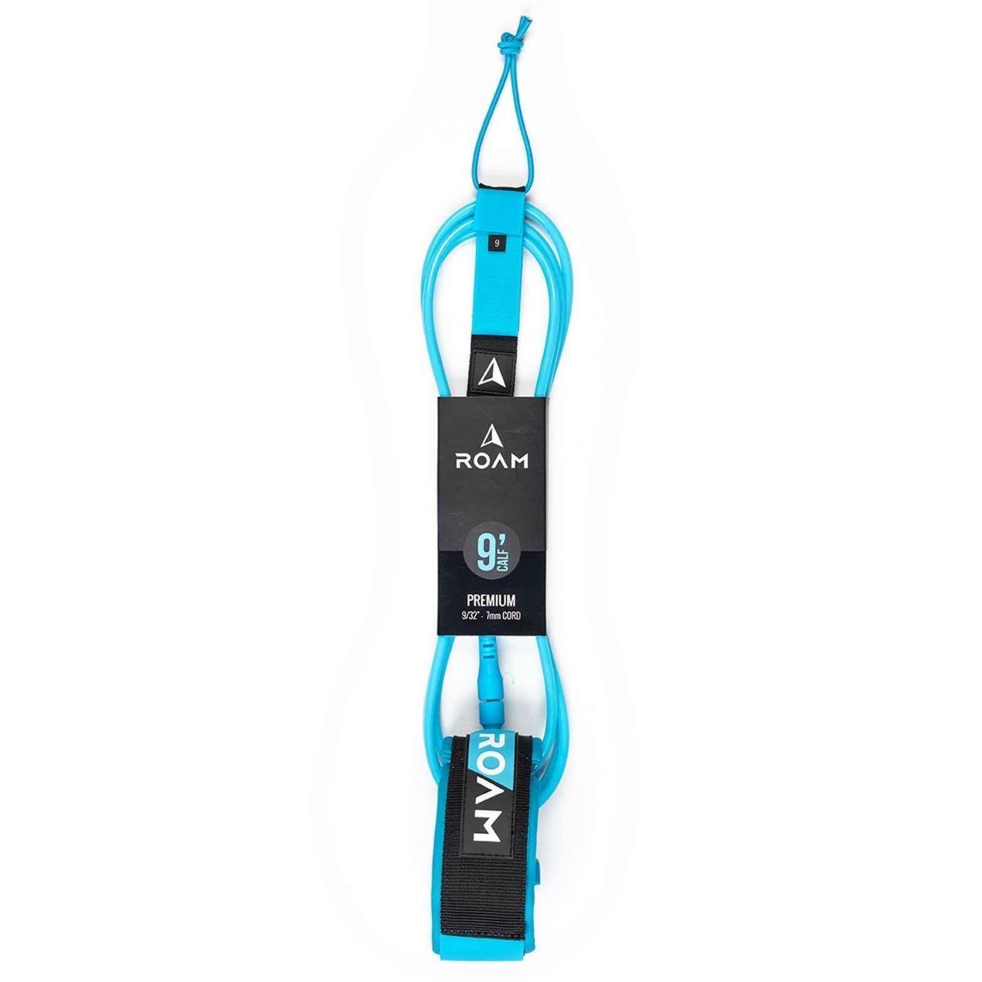 ROAM Surfboard Leash Premium 9.0 Calf 7mm Blue 