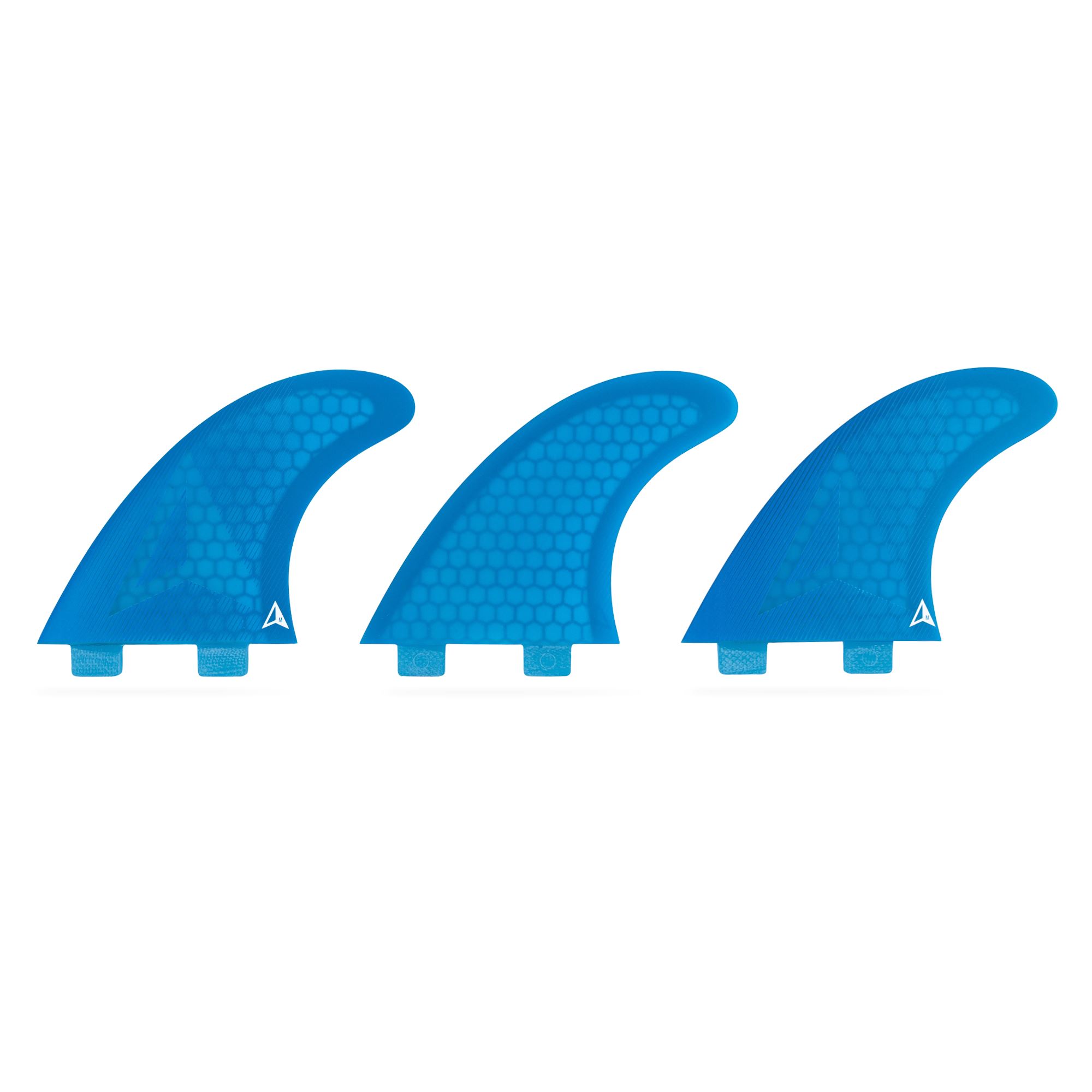 ROAM Thruster Fin Set Allround Med two tab Blau 