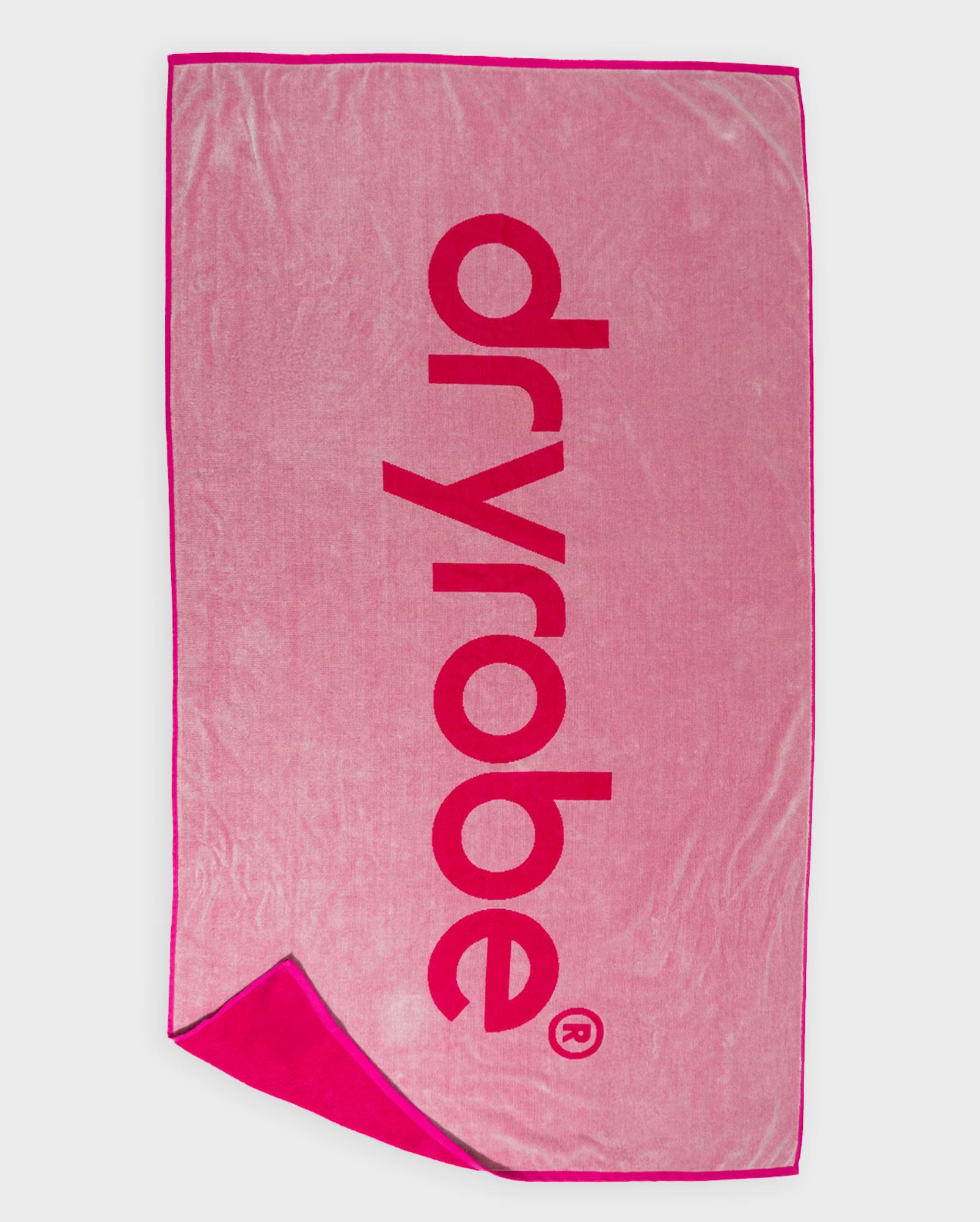 DRYROBE Beach Towel Pink organic cotton