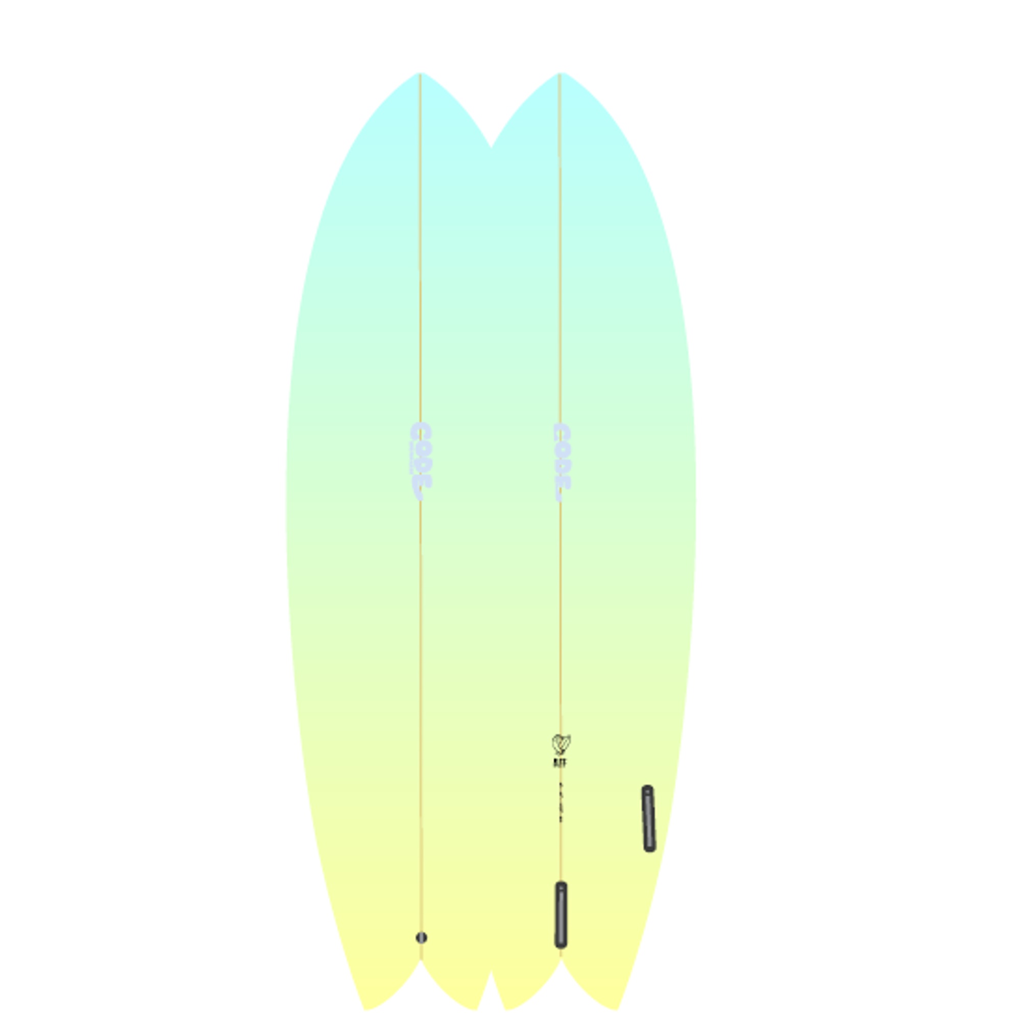 Surfboard CODE Epoxy 7.2 Best Fish Forever Absinth