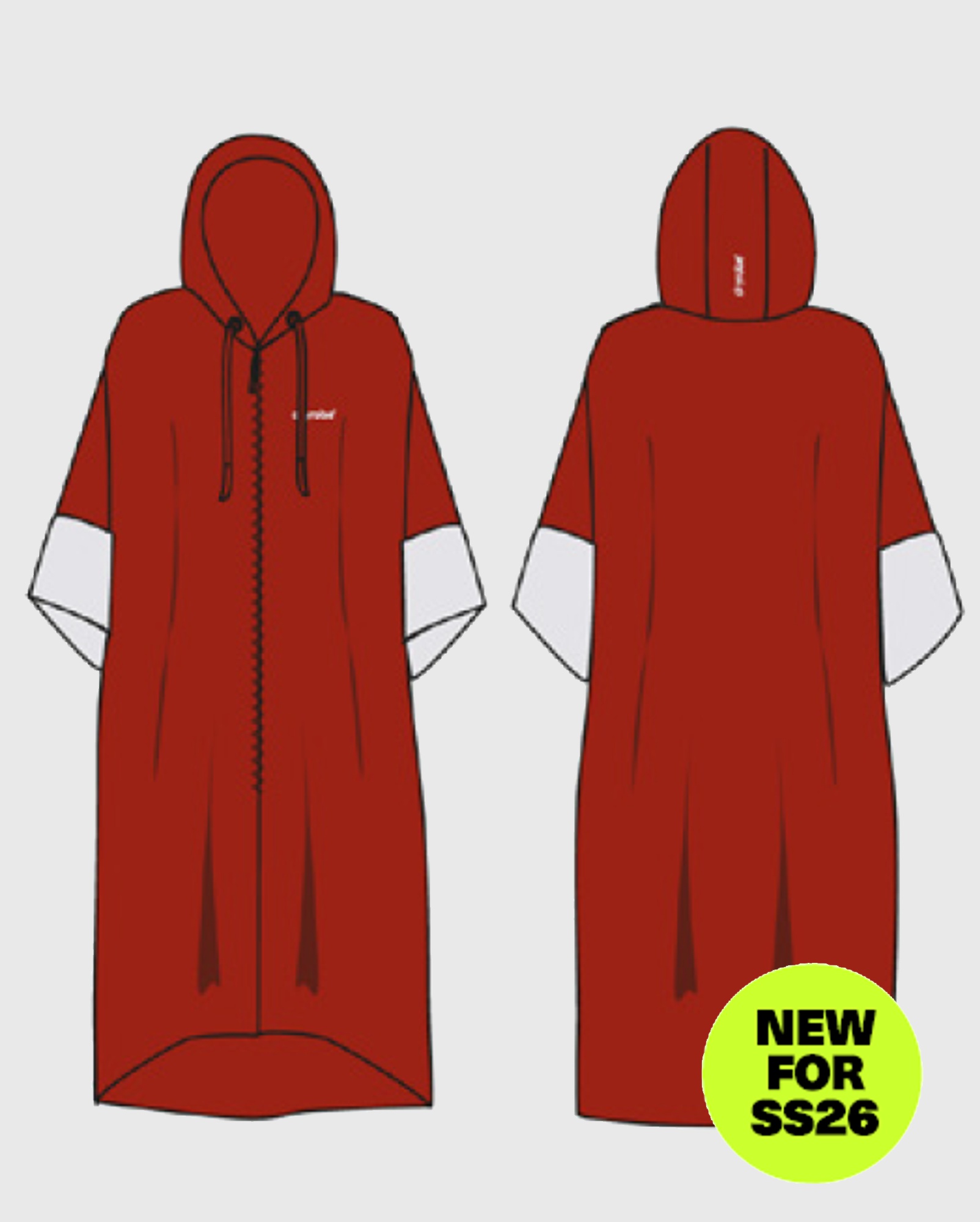 DRYROBE Fullzip Towel Robe Organic Cotton Orange L Unisex Beach Poncho