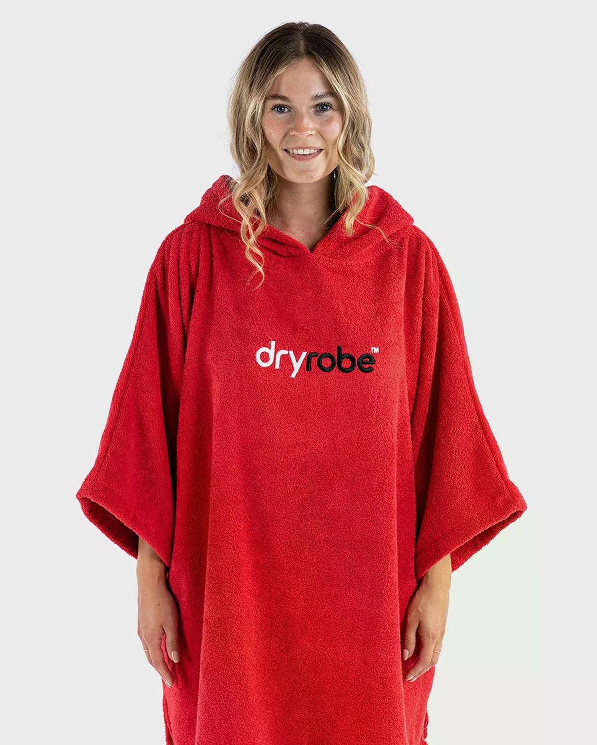 DRYROBE Handtuchmantel Bio Baumwolle Orange unisex Towel Robe Beach Poncho