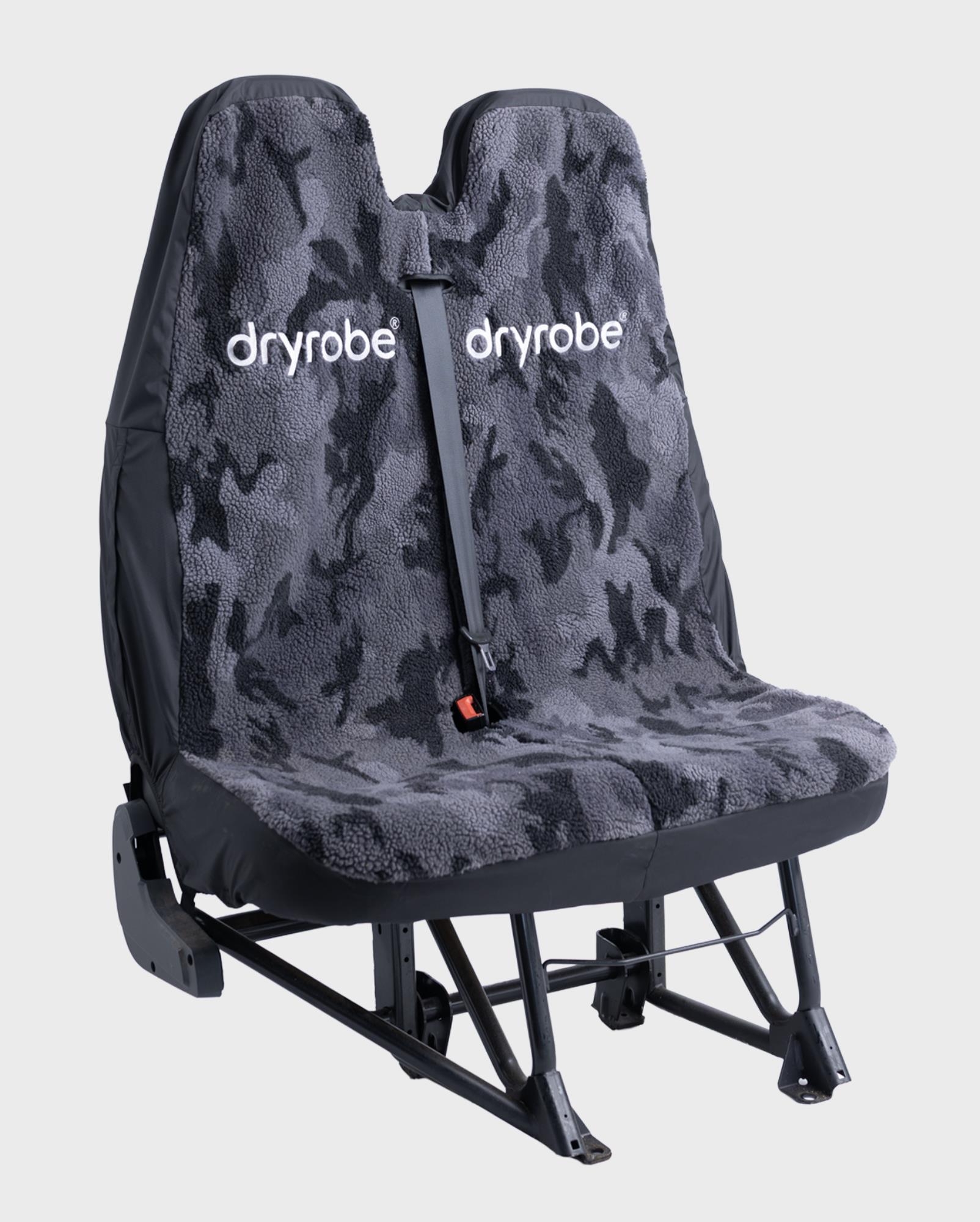 DRYROBE Auto Sitzbezug Doppelsitz Camo Schwarz wasserabweisender Schonbezug