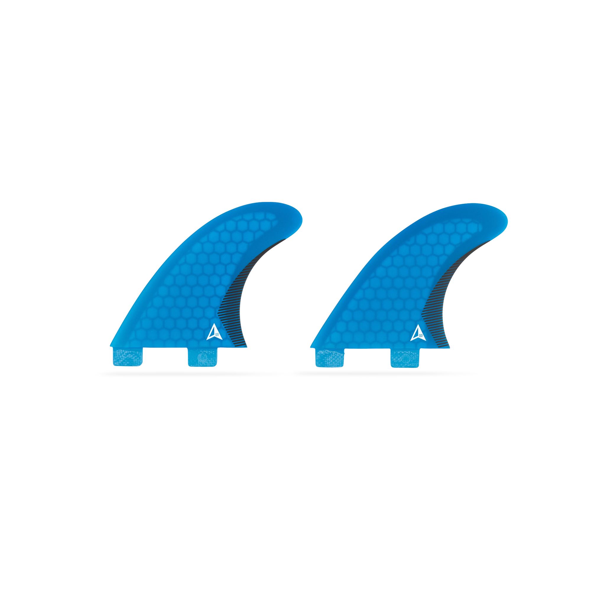 ROAM Quad Rear Fin Set Medium two tab Blue ROAM Quad Rear Fin Set Medium two tab Blue