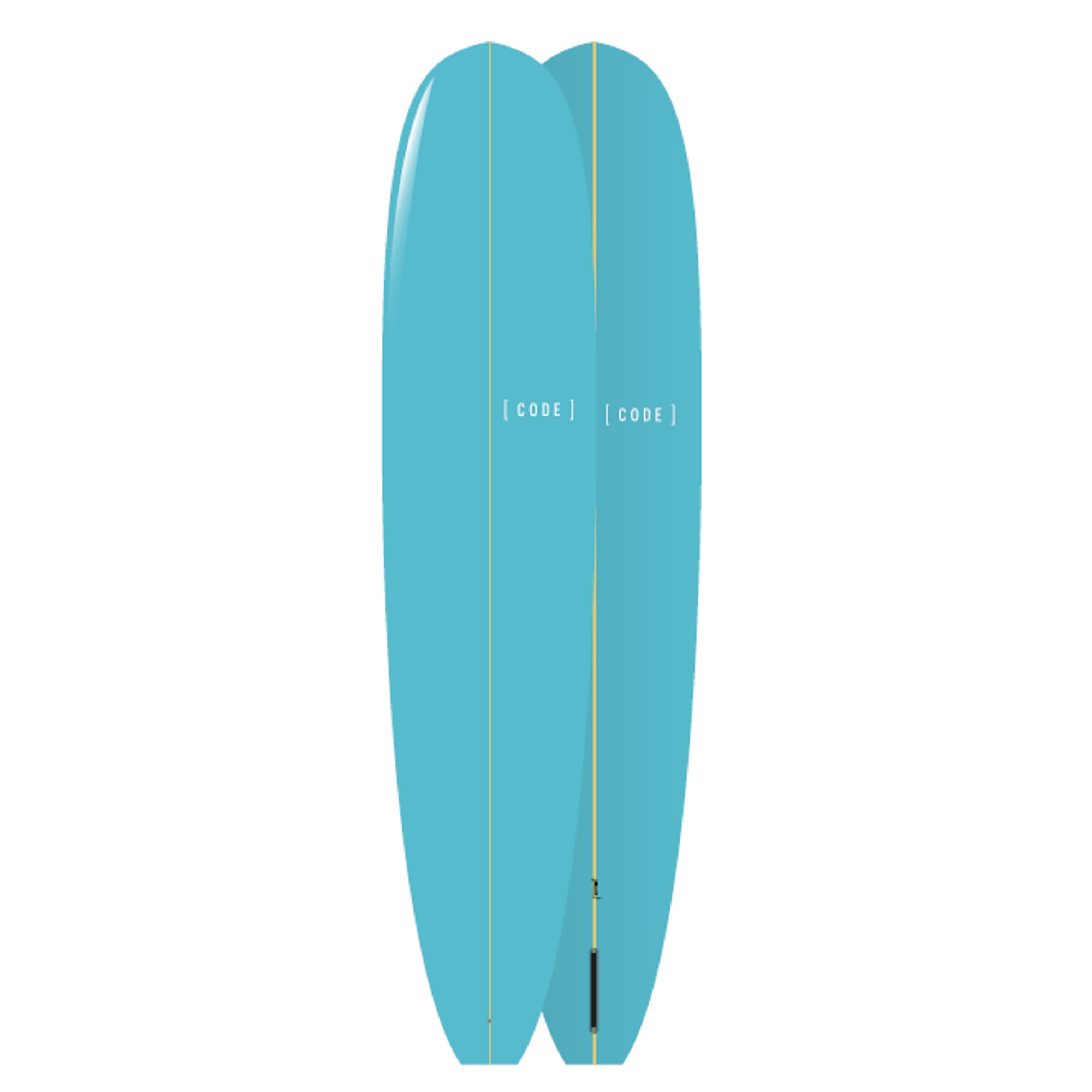 Surfboard CODE Polyester 9.2 Trimmer Malibu Blau