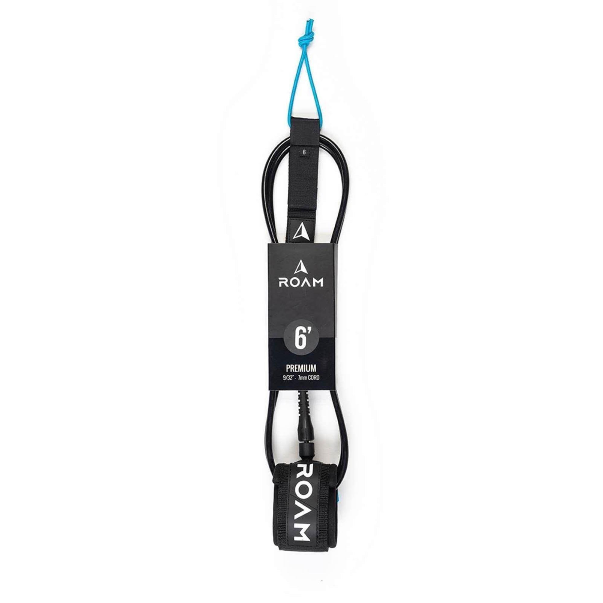 ROAM Surfboard Leash Premium 6.0 183cm 7mm Black ROAM Surfboard Leash Premium 6.0 183cm 7mm Black