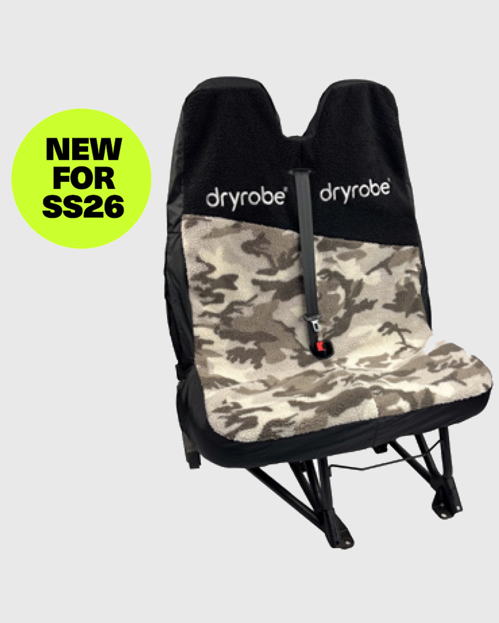 DRYROBE Auto Sitzbezug Doppelsitz Sand CamoSchwarz wasserabweisender Schonbezug