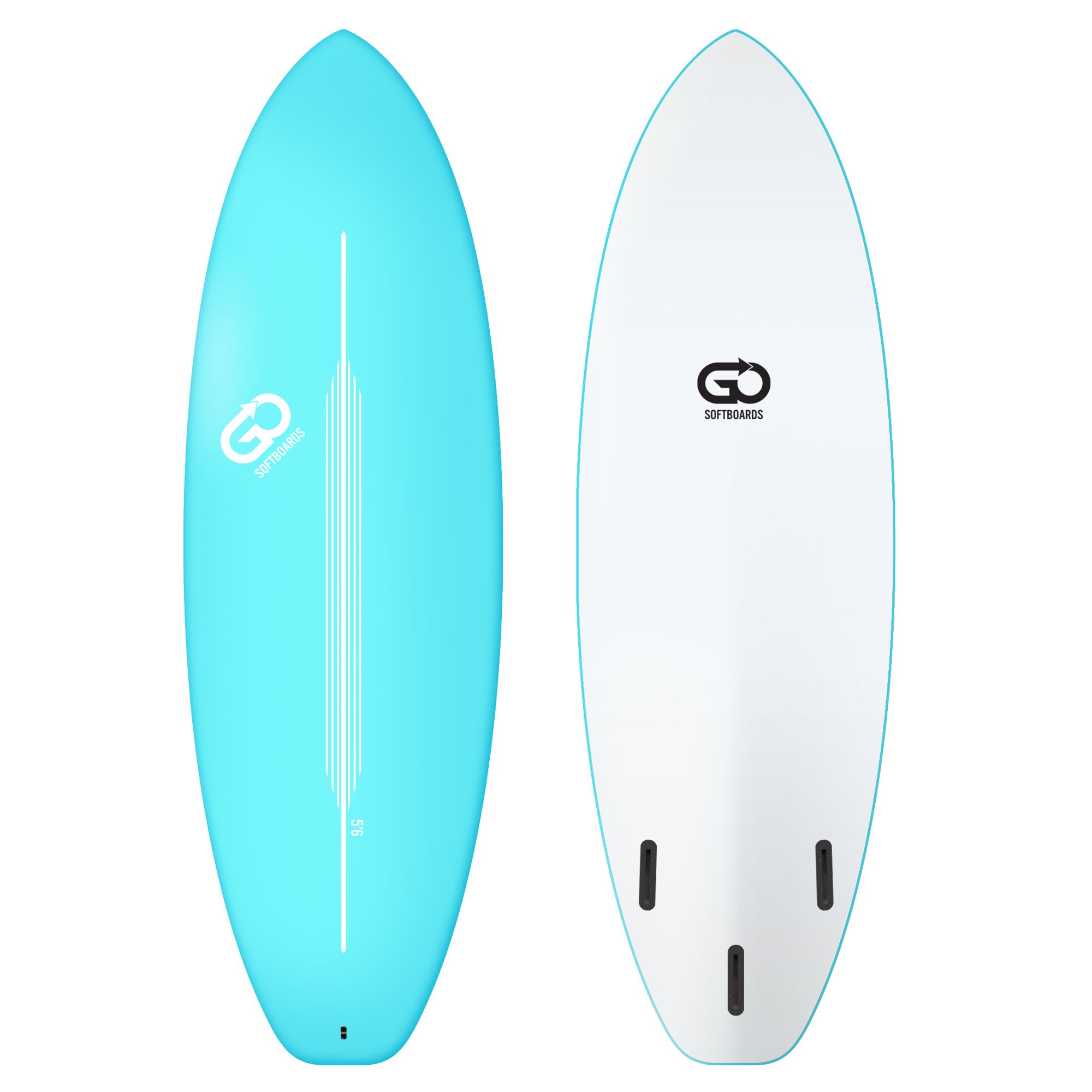 GO Softboard 5.6 Surf Range Soft Top Surfboard Bla